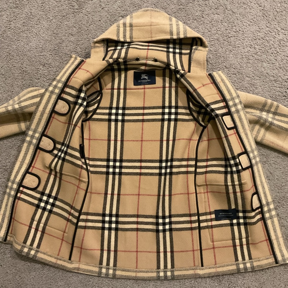 Burberry London Nova Check Wool Plaid Mini Duffle 99 Toggle Hooded Coat Jacket - Picture 5 of 12
